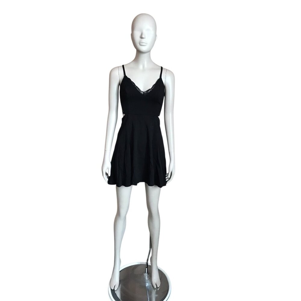 Lush Black Cutout Above Knee Dress